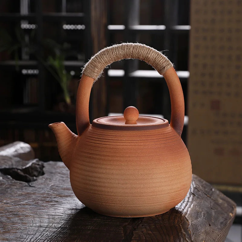 Théière céramique artisanale style kung fu rétro résistante - vue 5 sur 7
