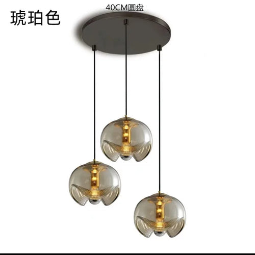 suspension ronde en verre pour restaurant bar et cuisine - vue 14 sur 15