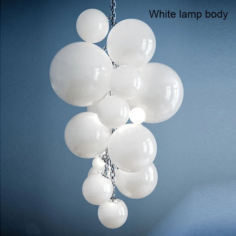 suspension en verre design italien style raisin lumineux