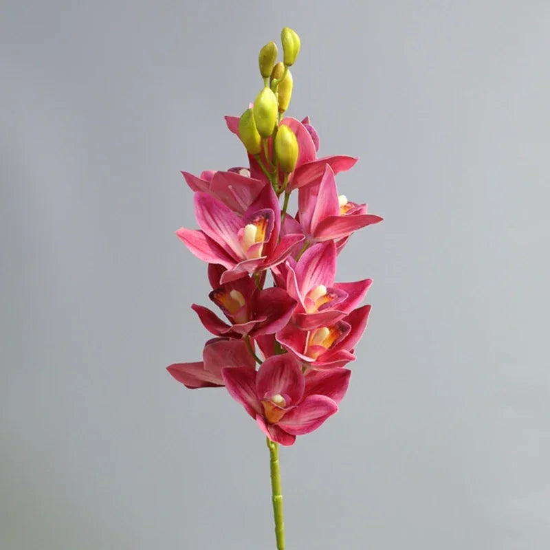 fleurs artificielles cymbidium nouvelle-zélande décoration réaliste orchidée