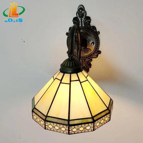 applique murale en verre tiffany pour intérieur moderne et élégant - vue 6 sur 6