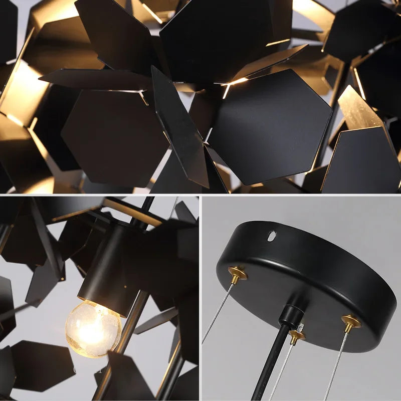 suspension moderne en fer design scandinave pour intérieur élégant - vue 4 sur 7