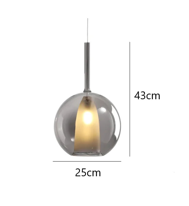 suspension en verre design nordique moderne pour éclairage décoratif - vue 13 sur 17