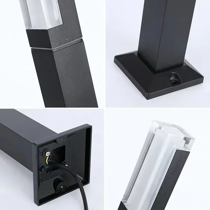 lampe de jardin led avec détecteur de mouvement étanche en aluminium