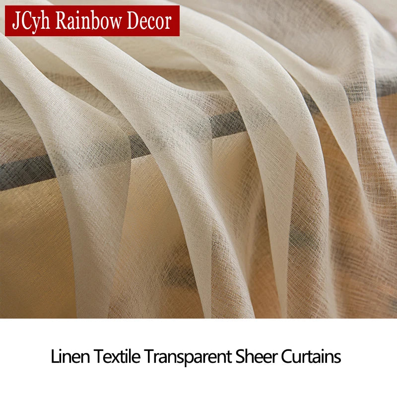 Voilage moderne transparent pour salon chambre fenêtre léger - vue 6 sur 7