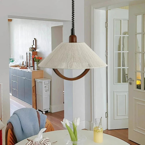 suspension corde de chanvre bois 	 style - vue 3 sur 7