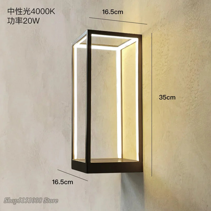 applique murale moderne minimaliste cube créative intérieur déco lumineuse - vue 5 sur 8