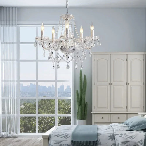 lustre en cristal moderne pour une décoration élégante et lumineuse - vue 4 sur 8