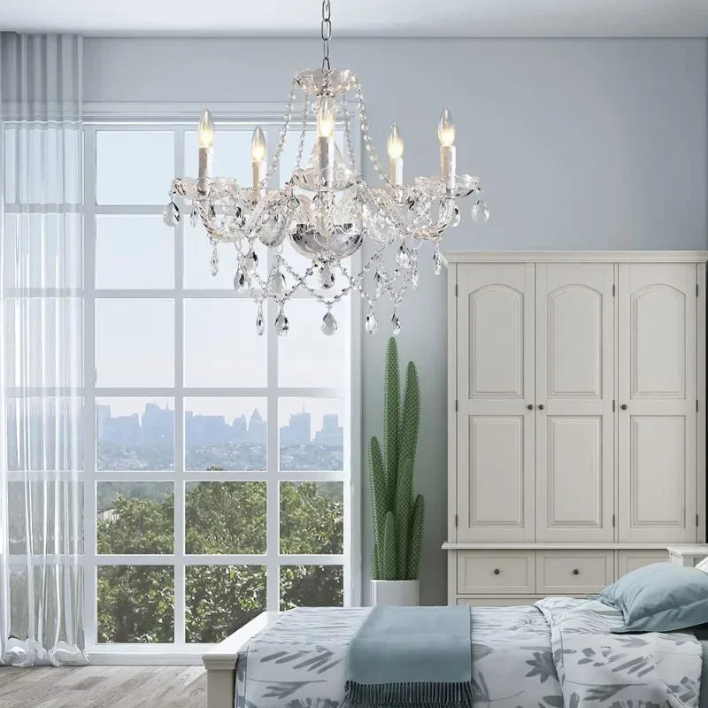 lustre en cristal moderne pour une décoration élégante et lumineuse - vue 3 sur 8