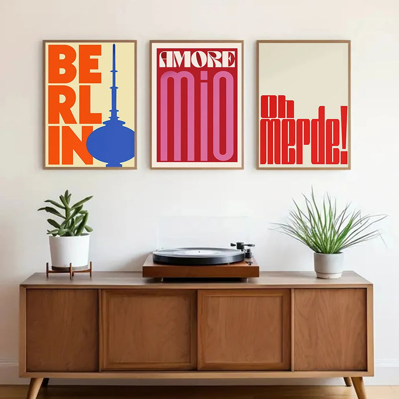 affiches d'art mural abstrait Mio Flowers décoration murale moderne
