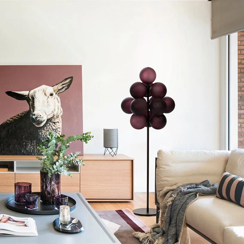 lustre créatif en verre design forme raisin pour intérieur moderne - vue 4 sur 15