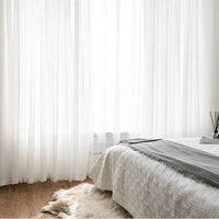 Voilage tulle transparent style moderne pour salon fenetre