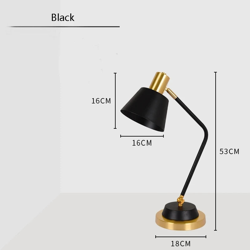 lampe à poser led nordique simple et romantique pour bureau et étude - vue 10 sur 10