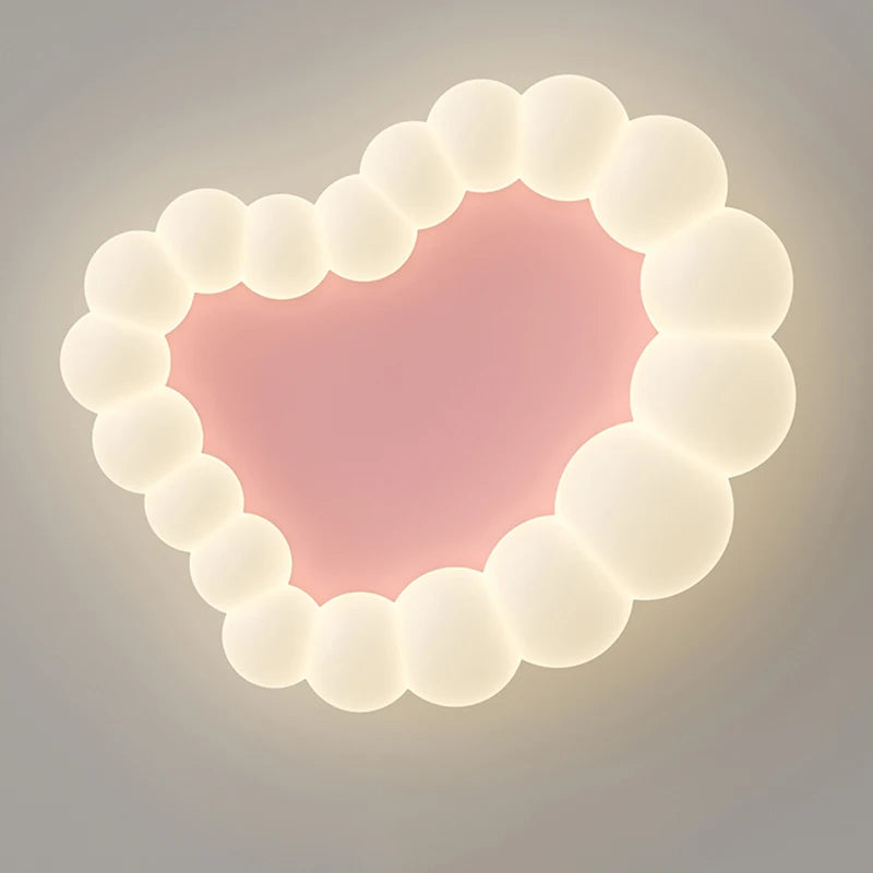 Nordic Cloud Ceiling Lamps Bedroom Ceiling Light Pink White Bubble Design Children's Room Chandelier Lights for Princess Room - vue 5 sur 12