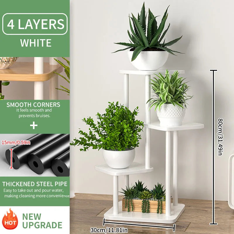 support en bois pour plantes et pots de fleurs intérieur
