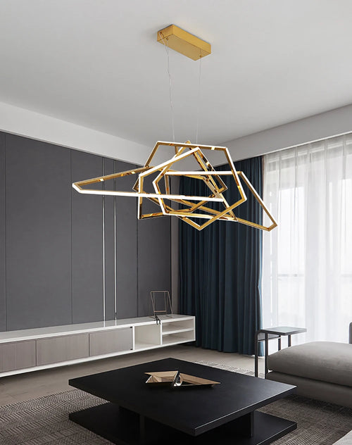 lustre géométrique en silicone pour décoration moderne - vue 7 sur 14