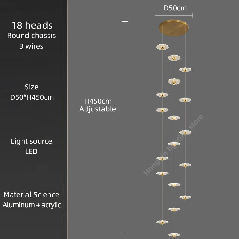 lustre moderne à led pour éclairage intérieur décoratif - vue 9 sur 26