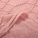 plaid tricot léger doux pompons style cosy salon