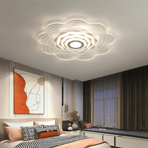 plafonnier led moderne en acrylique pour intérieur élégant - vue 3 sur 9