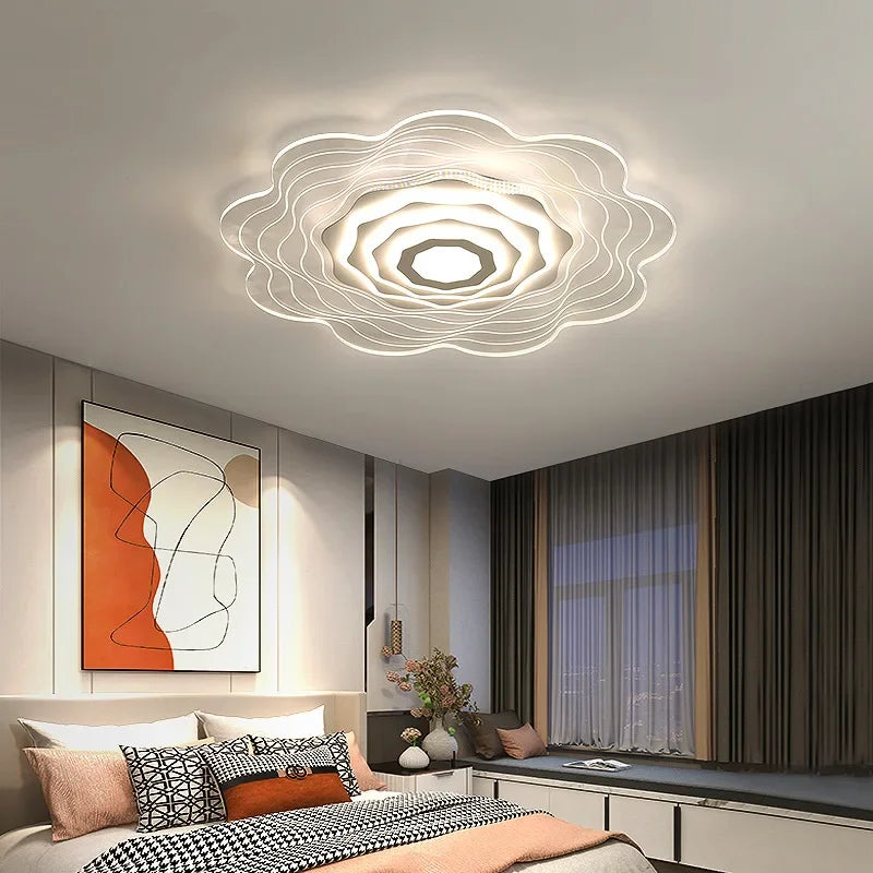 plafonnier led moderne en acrylique pour intérieur élégant - vue 3 sur 9