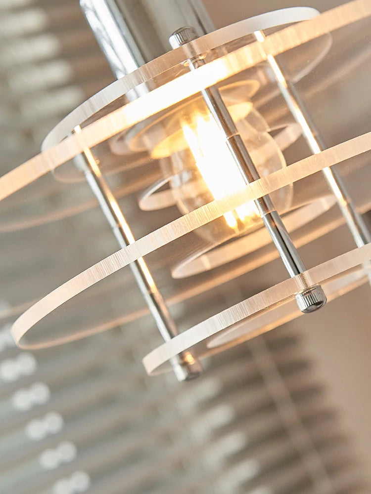 suspension à led en acrylique pour restaurant et magasin de vêtements