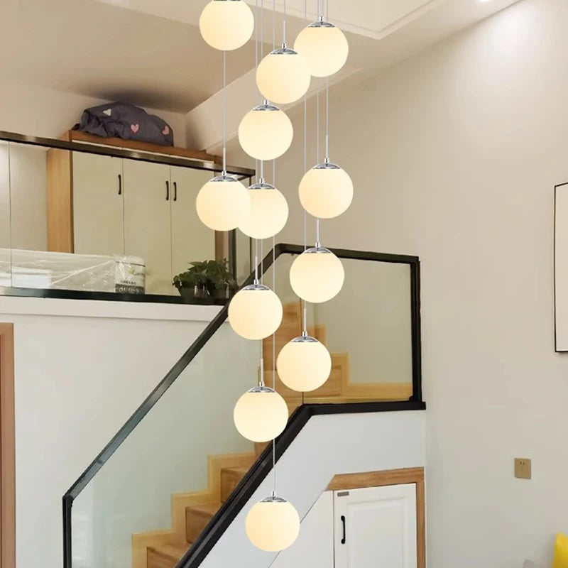 lustre nordique suspension lumières intérieur lampe d'escalier