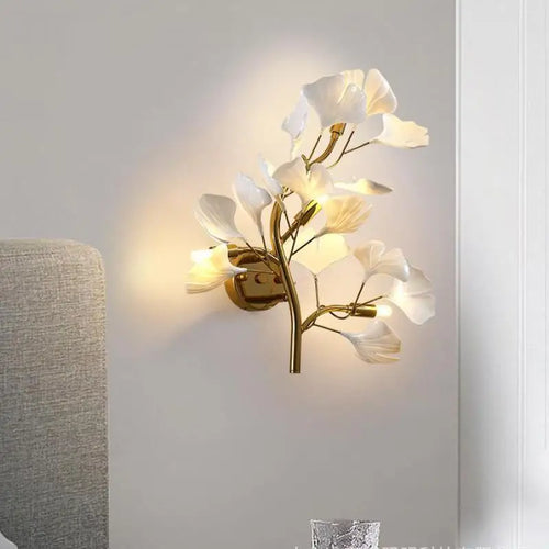 applique murale led en ginkgo pour hall et salon élégant - vue 2 sur 6