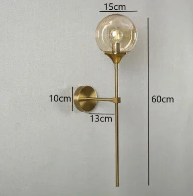 applique murale moderne en verre et chrome doré pour décoration intérieure - vue 15 sur 15