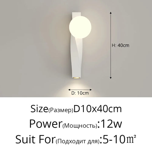 lampe de chevet murale en u anti-lumière bleue minimaliste - vue 20 sur 20