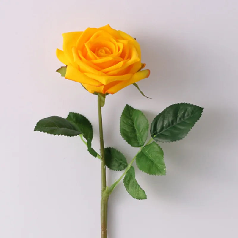 fleurs de roses artificielles en latex pour décoration élégante - vue 9 sur 11