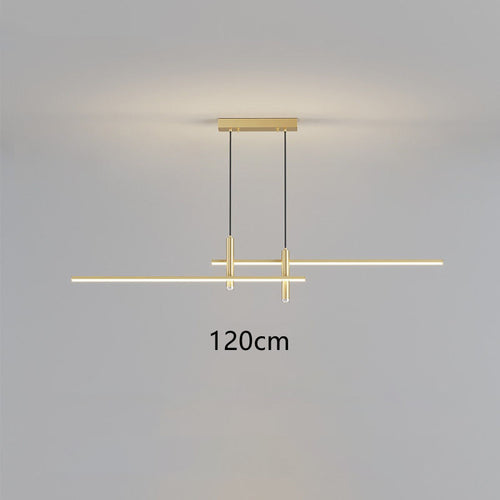 Lustre design LED minimaliste en barre métallique Sarno - vue 13 sur 12