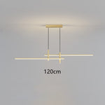 Lustre design LED minimaliste en barre métallique Sarno