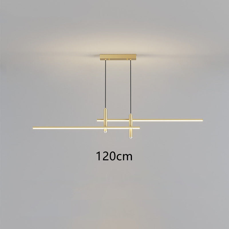 Lustre design LED minimaliste en barre métallique Sarno