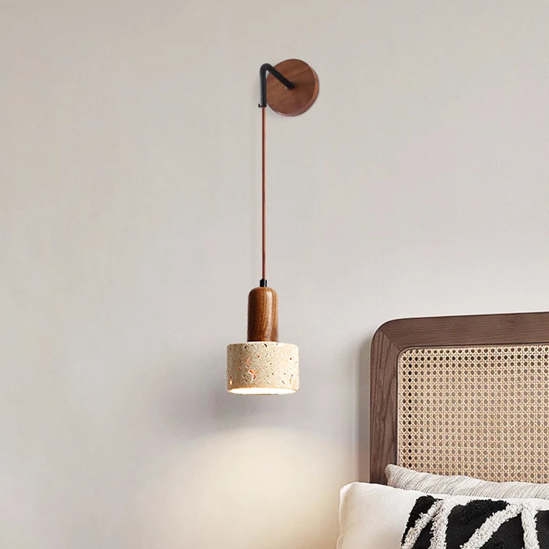 applique murale led wabi sabi style chaud pierre naturelle - vue 4 sur 6