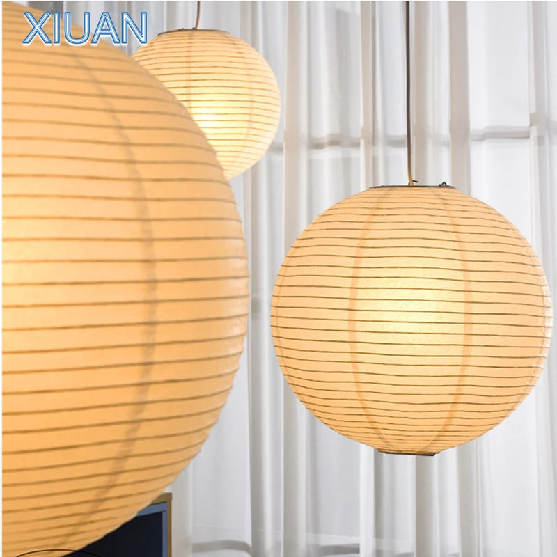 suspension led style japonais sphères pour décor café - vue 4 sur 11