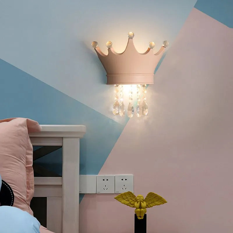 Lampe chevet suspension cristal luxe princesse décor murale