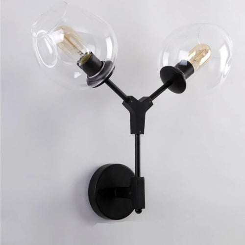 Applique murale fer forgé led bubble