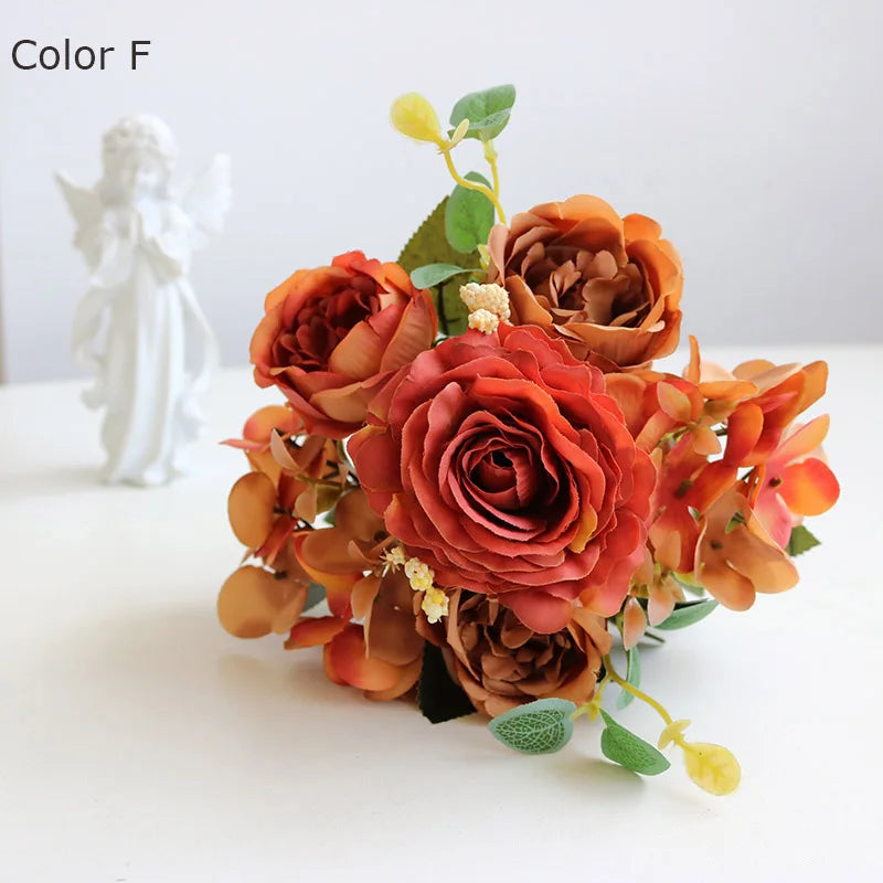 bouquet de fleurs artificielles pour décorations de mariage et automne - vue 12 sur 12