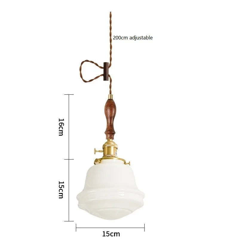 iwhd suspension led en verre et cuivre style nordique moderne - vue 21 sur 28