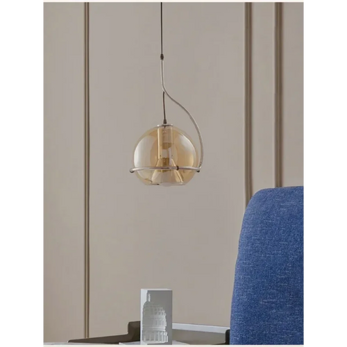 lustre boule de verre nordique style rétro pour restaurants et cafés - vue 5 sur 8