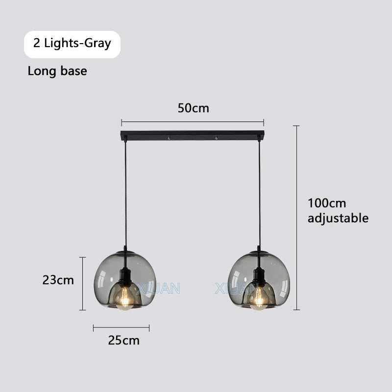 lustre moderne en verre pour éclairage intérieur suspendu - vue 8 sur 16
