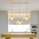 suspension nordique en verre et bois pour intérieur décoratif
