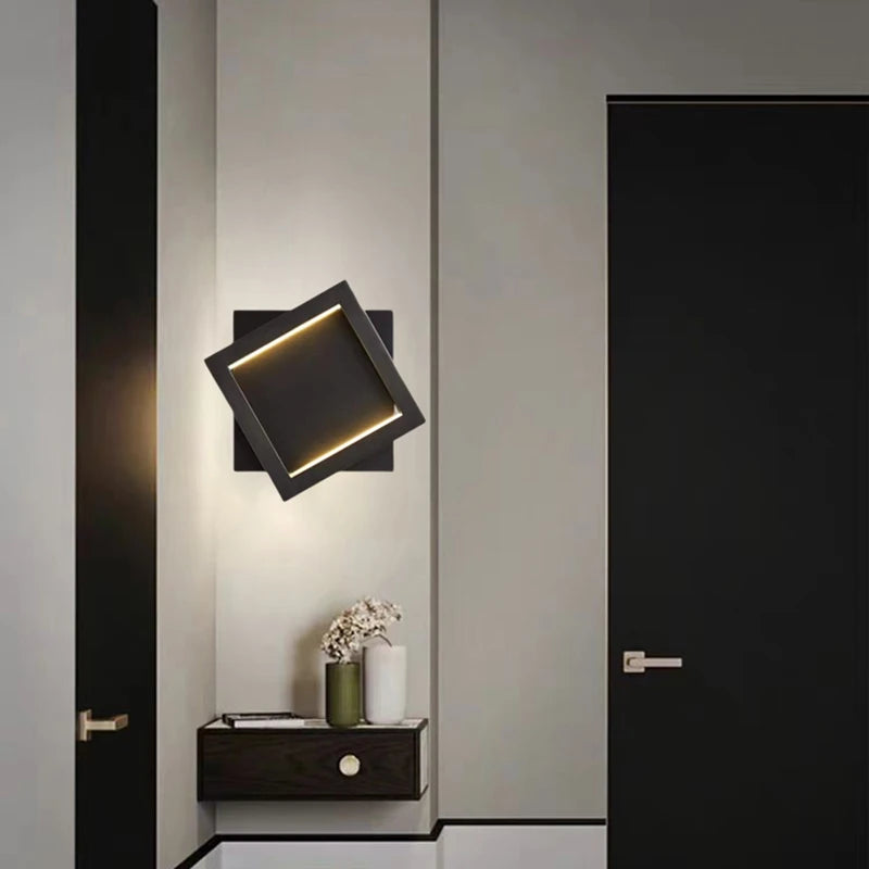 applique murale carrée modifiable en laiton pour décoration maison