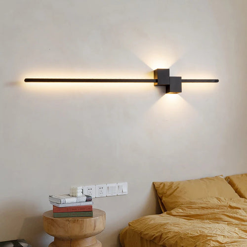 Moderne minimaliste LED intérieur applique ligne lampe longue bande applique murale TV fond mur chambre salon allée couloir lampe