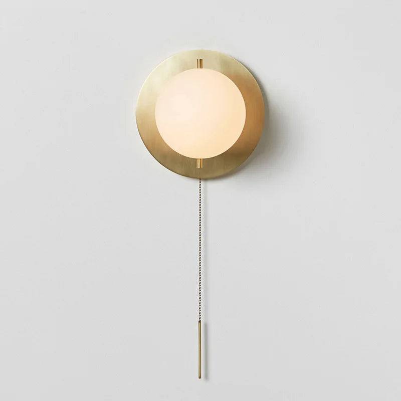 Light Luxury All Copper Wall Lamp, Post-modern Villa, Minimalist Living Room, Background Wall, Creative Bedroom, Bedside Lamp