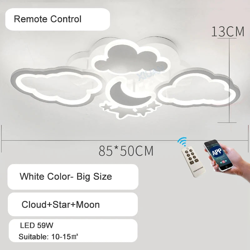 Plafonniers pour chambre d'enfant Pépinière LED Princesse Bébé - vue 8 sur 25