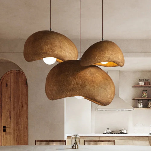 suspension nordique à led wabi-sabi en résine décorative pour intérieur créatif - vue 3 sur 29