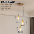 suspension abat-jour en verre transparent style art déco pour éclairage intérieur