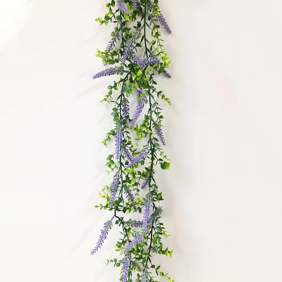 plantes d'eucalyptus artificielles et fleurs de lavande pour décoration - vue 7 sur 7