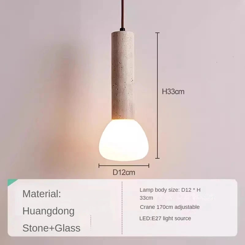 lustre créatif en pierre pour éclairage intérieur élégant - vue 8 sur 9